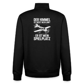  Der Himmel Ist Nicht Mein Limit Er Ist Mein - Unisex Organic Zip Sweatshirt von Stanley/Stella - Schwarz - Hinten - AI Model Male 185 light (185cm)