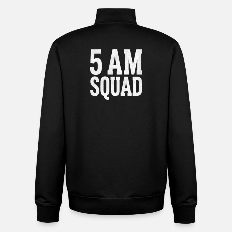 5AM SQUAD Morning Group - Unisex Organic Zip Sweatshirt by Stanley/Stella - black