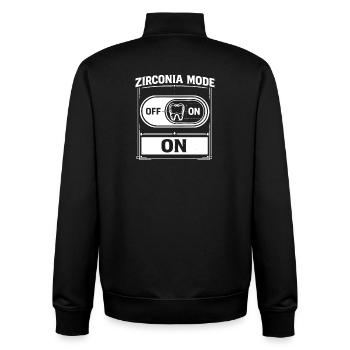Zahntechniker – Zirconia Mode - Unisex Organic Zip Sweatshirt von Stanley/Stella - Schwarz - Hinten - AI Model Male 185 light (185cm)