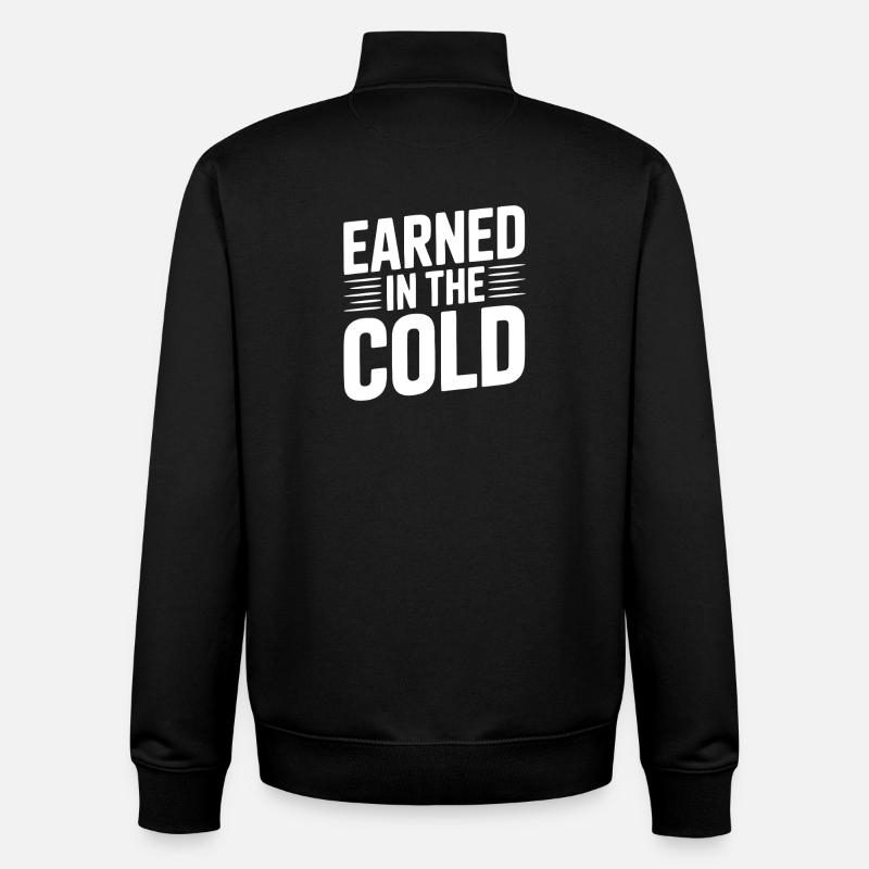 Earned in the Cold - Unisex Organic Zip Sweatshirt by Stanley/Stella - black