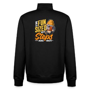 Wait for me, I've got little legs - Unisex Organic Zip Sweatshirt by Stanley/Stella - black - Back - AI Model Male 185 light (185cm)