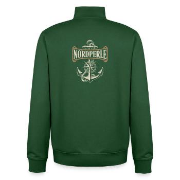 Nordperle Hamburg Nordsee Ostsee Norddeutsch Deern - Unisex Organic Zip Sweatshirt von Stanley/Stella - Flaschengrün - Hinten - AI Model Male 185 dark (185cm)
