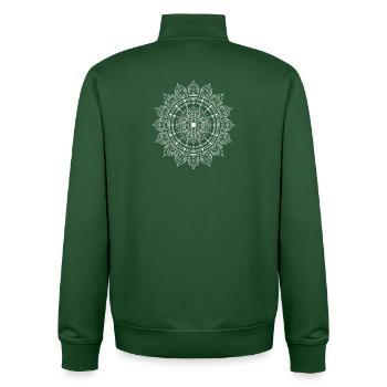 Mandala - Sweat zippé unisexe en coton bio Stanley/Stella - vert bouteille - Dos - AI Model Male 185 dark (185cm)