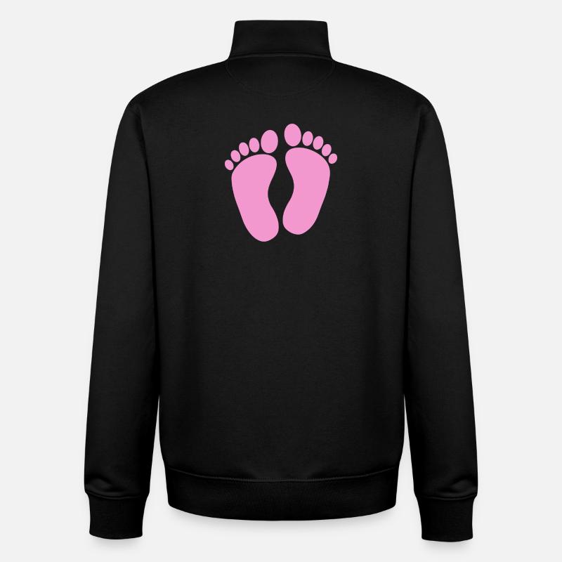 Pieds de bébé - Sweat zippé unisexe en coton bio Stanley/Stella - noir