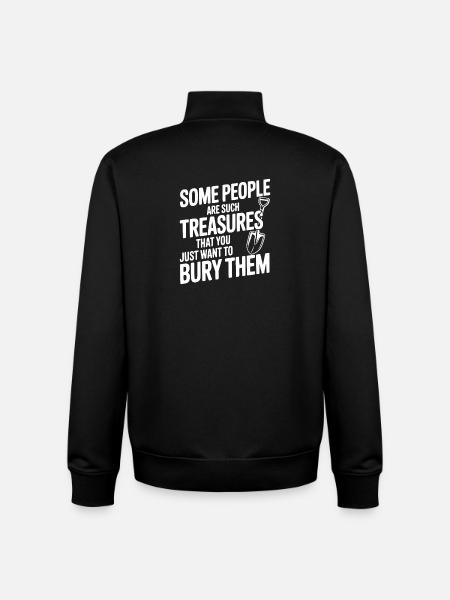 Some People are such Treasures - Unisex Organic Zip Sweatshirt by Stanley/Stella - black