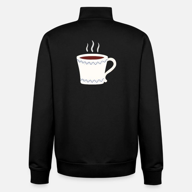 Dampfender Becher mit blauem Wave-Verschluss - Unisex Organic Zip Sweatshirt von Stanley/Stella - Schwarz