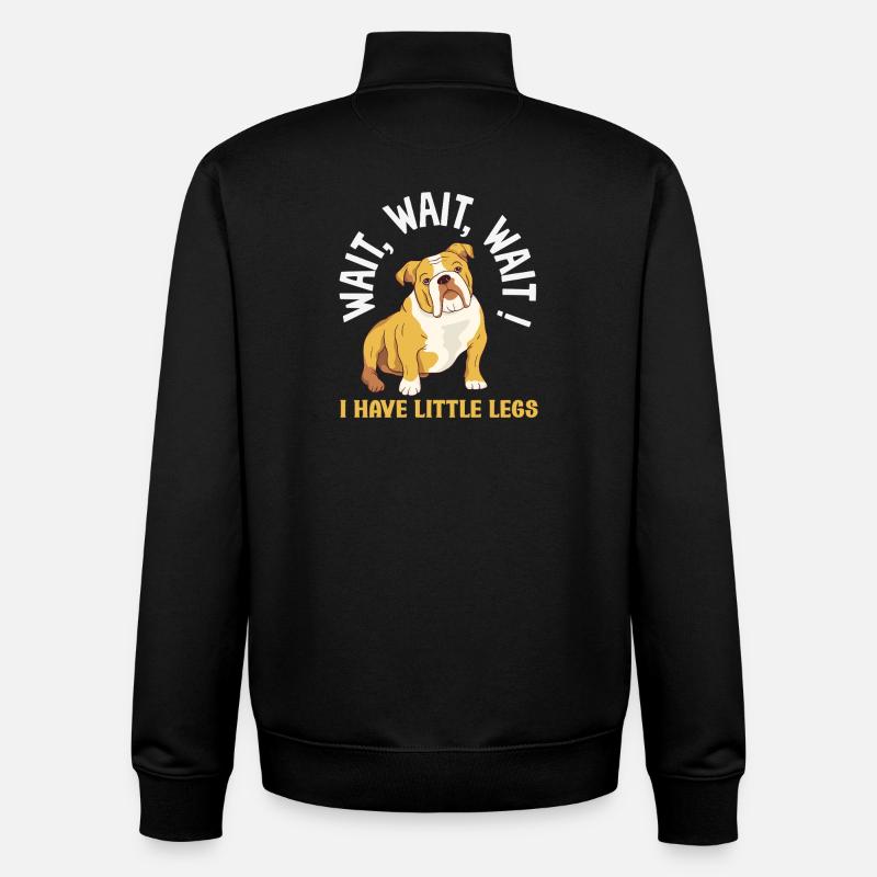 Attends-moi, j’ai de petites jambes - Sweat zippé unisexe en coton bio Stanley/Stella - noir