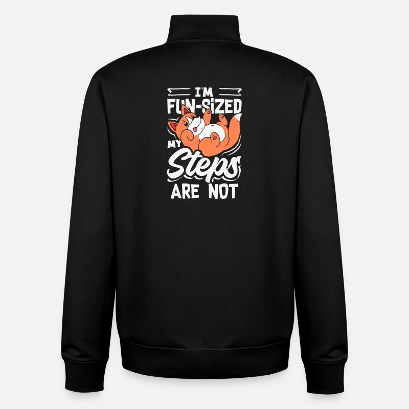 Attends-moi, j’ai de petites jambes - Sweat zippé unisexe en coton bio Stanley/Stella - noir
