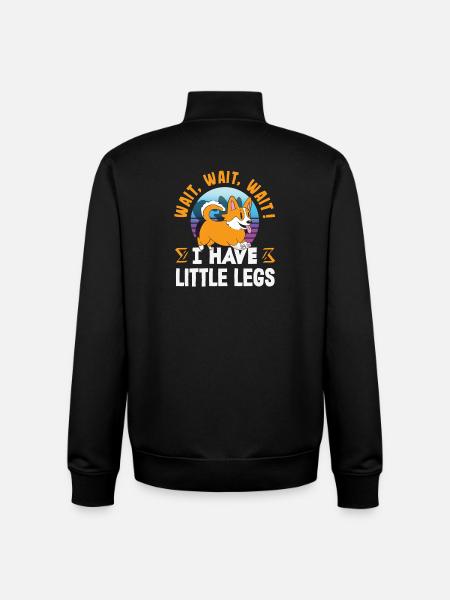 Attends-moi, j’ai de petites jambes - Sweat zippé unisexe en coton bio Stanley/Stella - noir