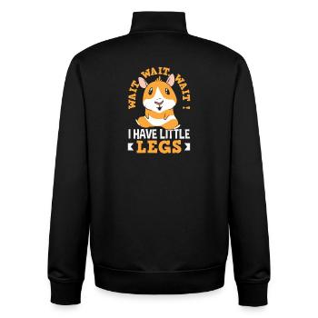 Warte Auf Mich, Ich Habe Kleine Beine - Unisex Organic Zip Sweatshirt von Stanley/Stella - Schwarz - Hinten - AI Model Male 185 light (185cm)