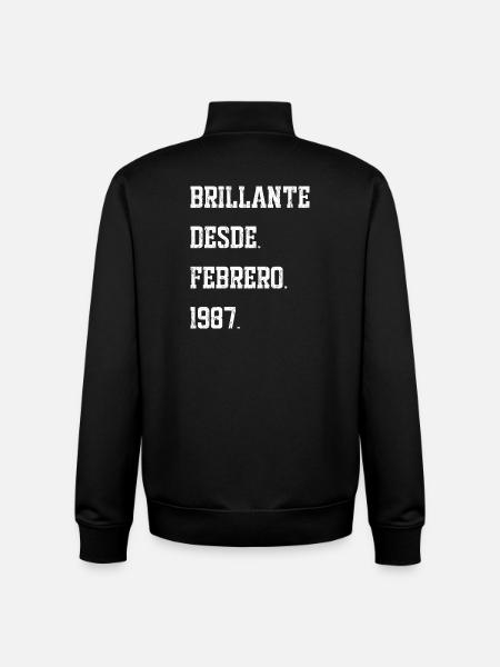 Birthday: February 1987 - Unisex Organic Zip Sweatshirt by Stanley/Stella - black