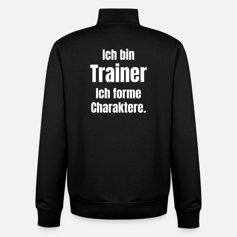 Ich bin Trainer – Charakterformung - Unisex Organic Zip Sweatshirt von Stanley/Stella - Schwarz