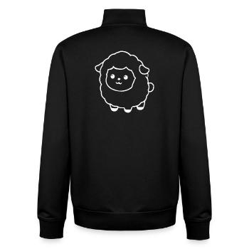 Sheep Sheep Lamb - Unisex Organic Zip Sweatshirt by Stanley/Stella - black - Back - AI Model Male 185 light (185cm)