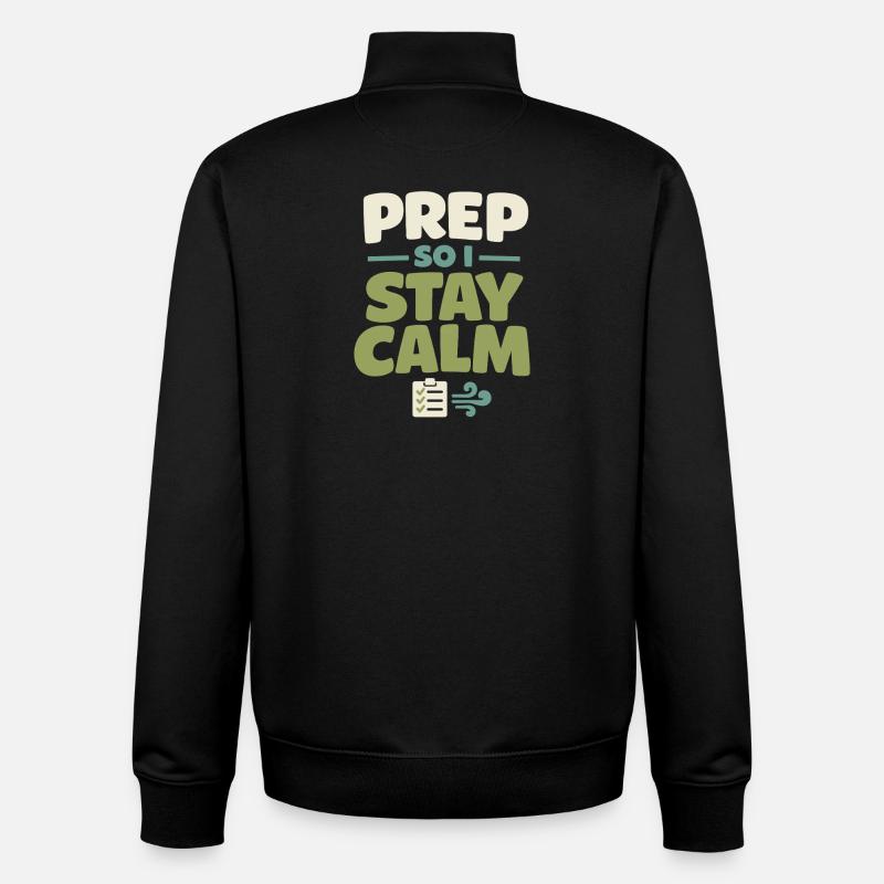 Ruhe Schlägt Panikbereitschaft, Lebensstil, - Unisex Organic Zip Sweatshirt von Stanley/Stella - Schwarz