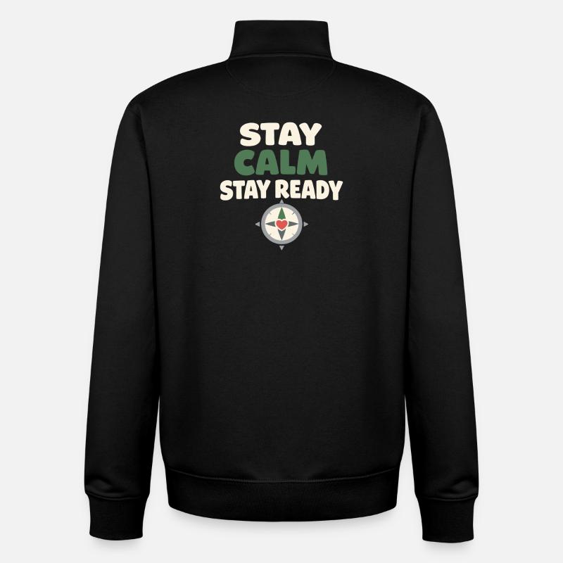 Ruhe Schlägt Panikbereitschaft, Lebensstil, - Unisex Organic Zip Sweatshirt von Stanley/Stella - Schwarz