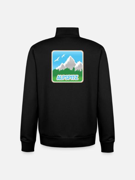 Mountaineering Alpspitz - Unisex Organic Zip Sweatshirt by Stanley/Stella - black