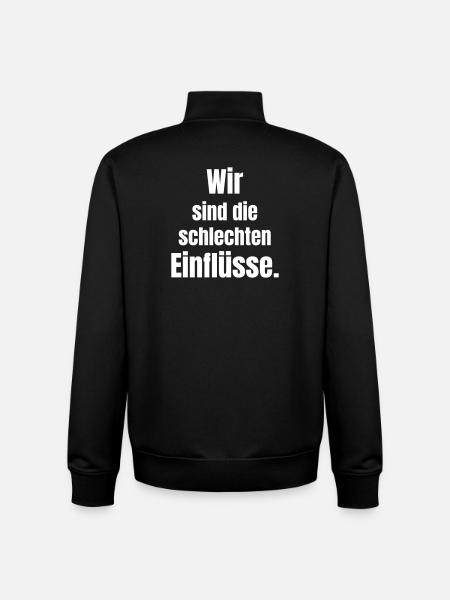 We are the bad influences - Unisex Organic Zip Sweatshirt by Stanley/Stella - black