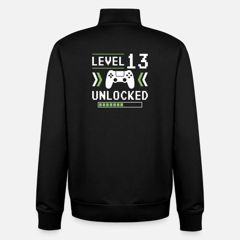 Level 13 - Unisex Organic Zip Sweatshirt von Stanley/Stella - Schwarz