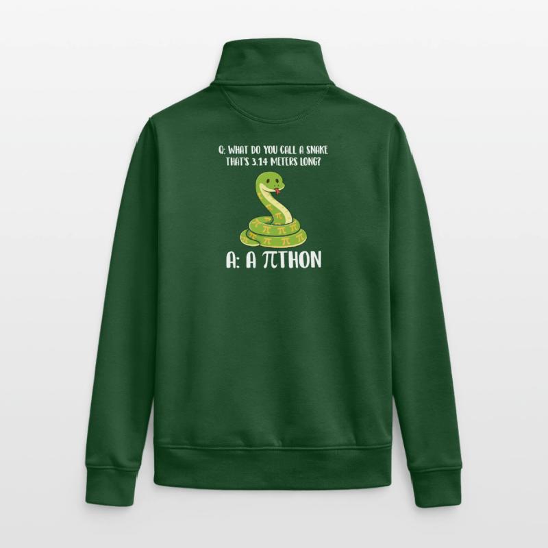Blague sur le python de Pi Day de 3,14 mètres de long Sweat zippé unisexe en coton bio Stanley/Stella