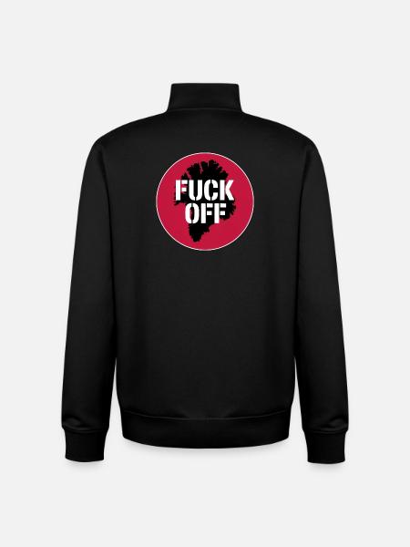 Fuck Off! - Greenland / Grønland  - Unisex Organic Zip Sweatshirt by Stanley/Stella - black