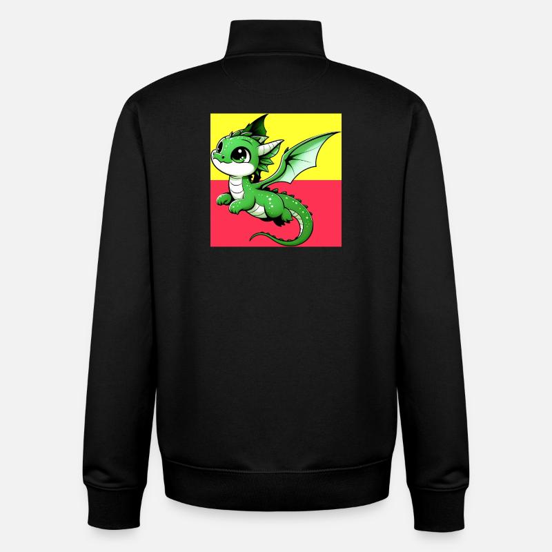 dragon - Sweat zippé unisexe en coton bio Stanley/Stella - noir
