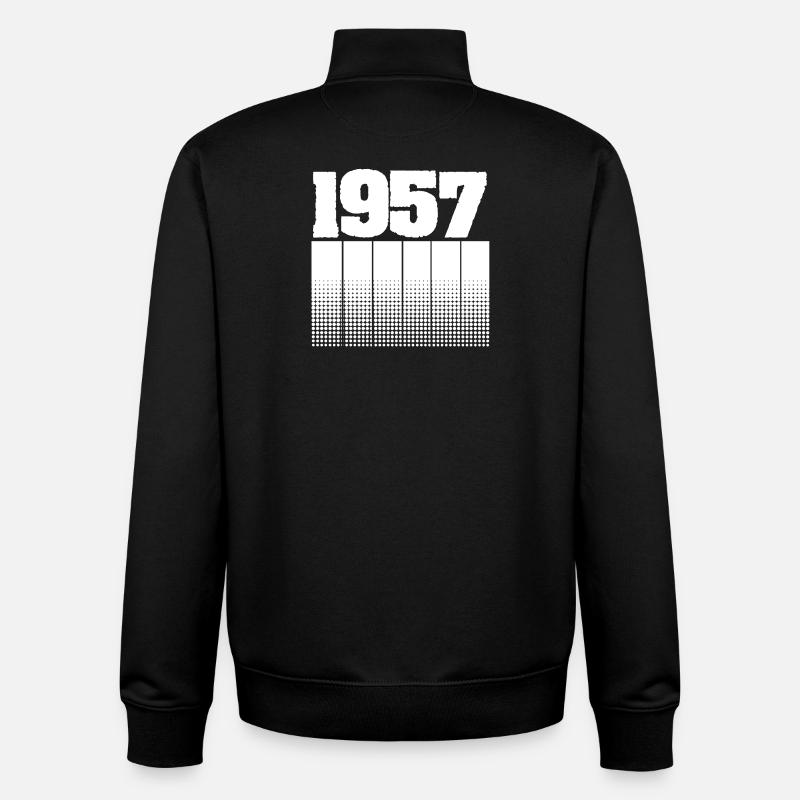 1957 1957 - Unisex Organic Zip Sweatshirt by Stanley/Stella - black