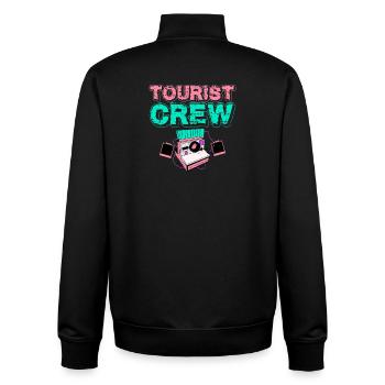 Équipe de tourisme caméra Équipement de voyage World Travelers - Sweat zippé unisexe en coton bio Stanley/Stella - noir - Dos - AI Model Male 185 light (185cm)