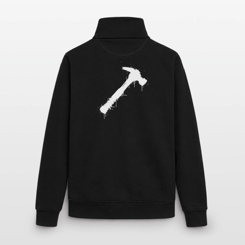 Hammer Tool Graffiti Splatter Vector Unisex Organic Zip Sweatshirt by Stanley/Stella