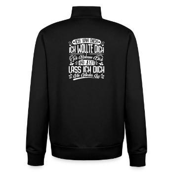 ich sah dich ich wollte dich ich bekam dich - Unisex Organic Zip Sweatshirt von Stanley/Stella - Schwarz - Hinten - AI Model Male 185 light (185cm)