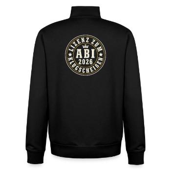 Abi 2026 - Licence pour le petit malin - Sweat zippé unisexe en coton bio Stanley/Stella - noir - Dos - AI Model Male 185 light (185cm)