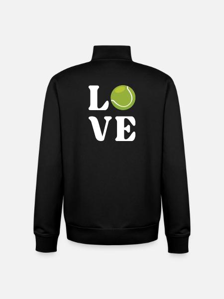 Tennis Lover - Unisex Organic Zip Sweatshirt by Stanley/Stella - black