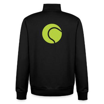Balle de tennis - Sweat zippé unisexe en coton bio Stanley/Stella - noir - Dos - AI Model Male 185 light (185cm)
