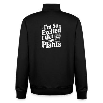 Ich bin so aufgeregt, dass ich mir in die Hose gemacht habe - Unisex Organic Zip Sweatshirt von Stanley/Stella - Schwarz - Hinten - AI Model Male 185 light (185cm)