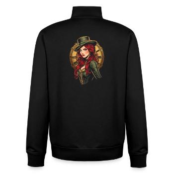 Steam Punk Beautiful Women Steampunk - Unisex Organic Zip Sweatshirt by Stanley/Stella - black - Back - AI Model Male 185 light (185cm)