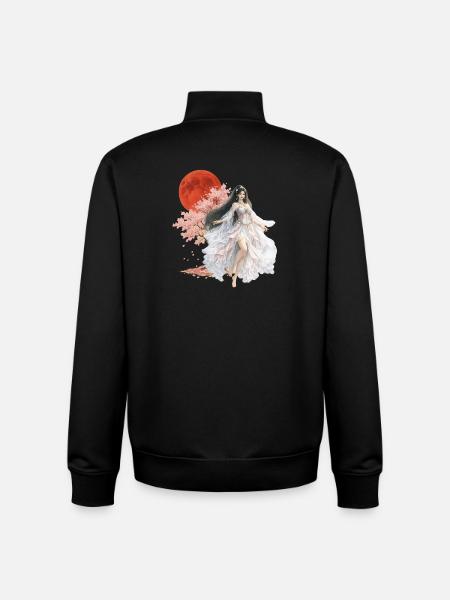 Moonlit Blossom Enchantress - Unisex Organic Zip Sweatshirt by Stanley/Stella - black