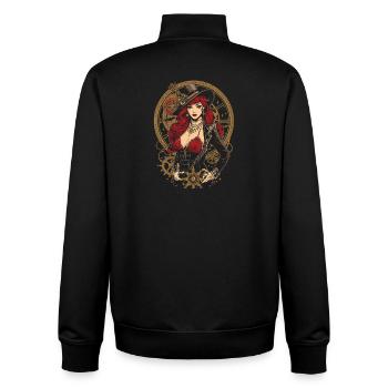 Steam Punk Beautiful Women Steampunk - Unisex Organic Zip Sweatshirt by Stanley/Stella - black - Back - AI Model Male 185 light (185cm)