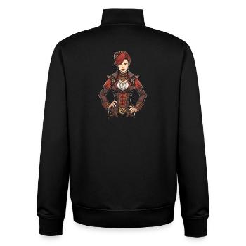 Steam Punk Beautiful Women Steampunk - Unisex Organic Zip Sweatshirt by Stanley/Stella - black - Back - AI Model Male 185 light (185cm)