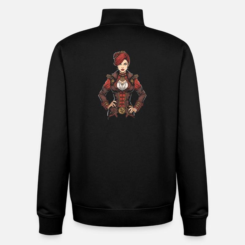 Femmes Steampunk Magnifiques Steampunk - Sweat zippé unisexe en coton bio Stanley/Stella - noir