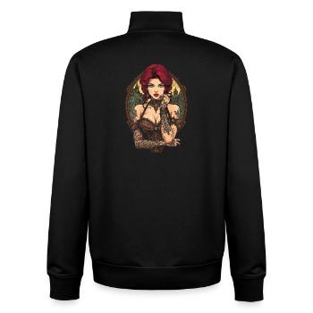 Steam Punk Beautiful Women Steampunk - Unisex Organic Zip Sweatshirt by Stanley/Stella - black - Back - AI Model Male 185 light (185cm)