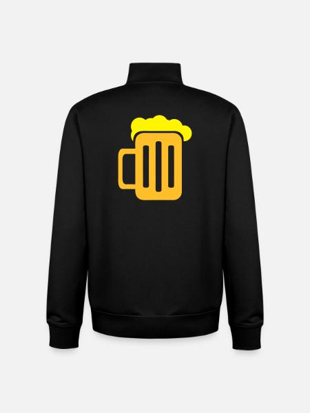 Glass of beer - Unisex Organic Zip Sweatshirt by Stanley/Stella - black