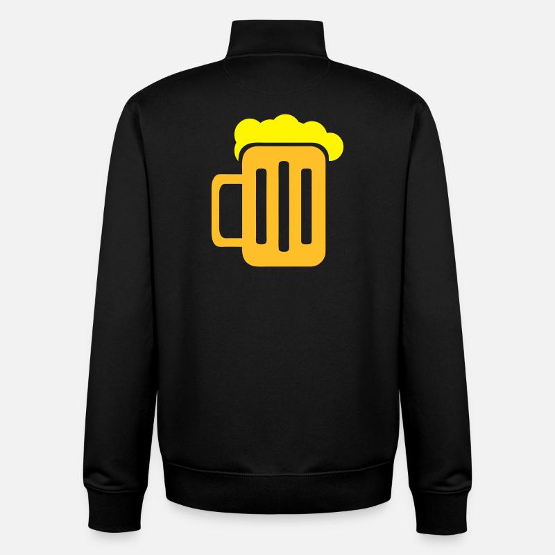 Glas Bier - Unisex Organic Zip Sweatshirt von Stanley/Stella - Schwarz