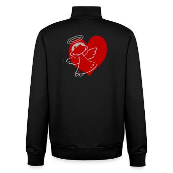 Schutzengel Herz - Unisex Organic Zip Sweatshirt von Stanley/Stella - Schwarz - Hinten - AI Model Male 185 light (185cm)