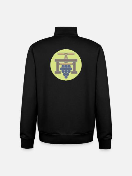 20506_Winzer, Vigneron Grapepresse Millésime - Sweat zippé unisexe en coton bio Stanley/Stella - noir