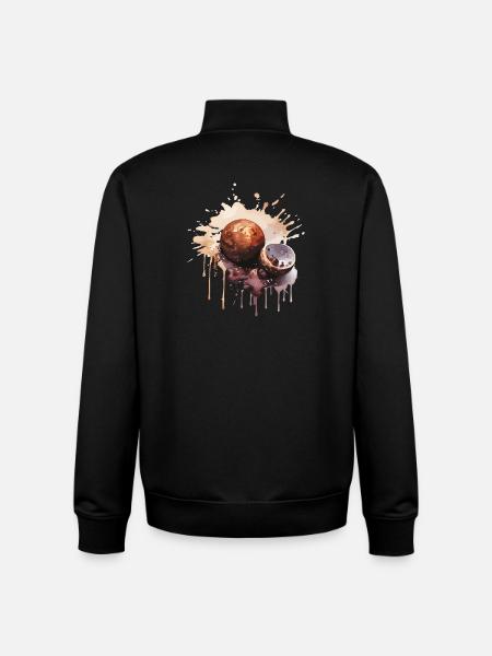 Chocolate Pralines Sweets - Unisex Organic Zip Sweatshirt by Stanley/Stella - black