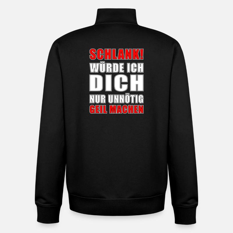 lustiger spruch - Unisex Organic Zip Sweatshirt von Stanley/Stella - Schwarz