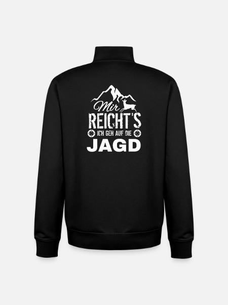 Mir Reicht's Jagd Motiv - Unisex Organic Zip Sweatshirt von Stanley/Stella - Schwarz