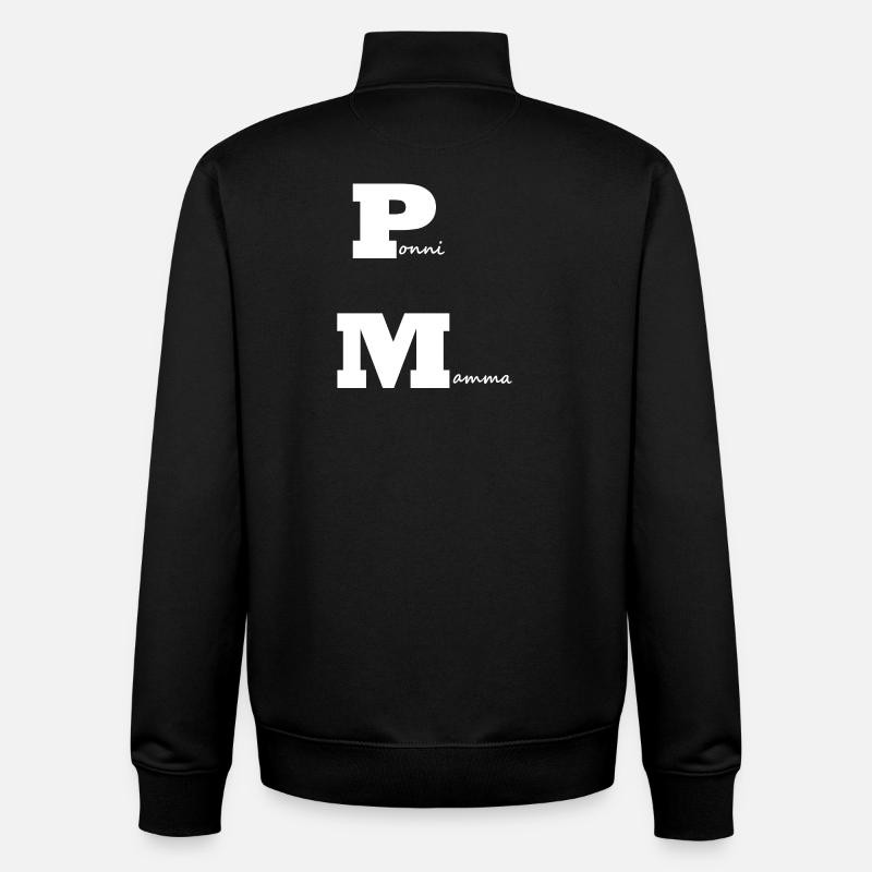 PonyMama weiß - Unisex Organic Zip Sweatshirt von Stanley/Stella - Schwarz