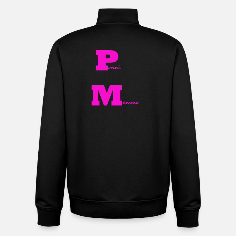 PonyMom rose - Sweat zippé unisexe en coton bio Stanley/Stella - noir