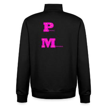 Pony mom pink with stars - Unisex Organic Zip Sweatshirt by Stanley/Stella - black - Back - AI Model Male 185 light (185cm)
