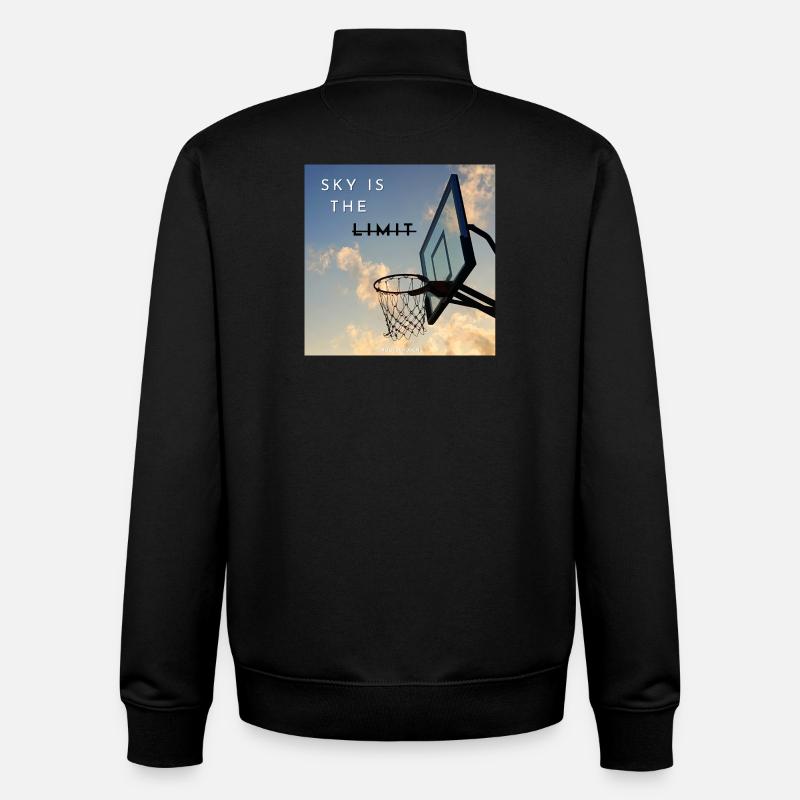Sky Is The Limit Hoops - Unisex Organic Zip Sweatshirt by Stanley/Stella - black